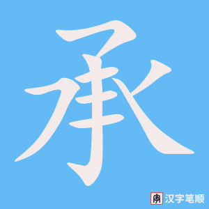 《承》的笔顺动画写字动画演示