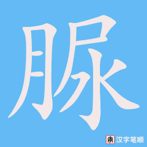 《脲》的笔顺动画写字动画演示